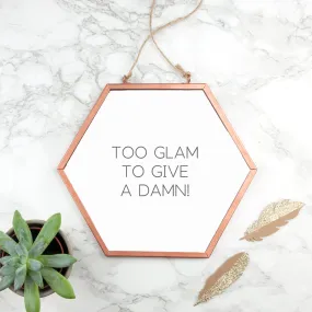 Personalised Hexagon Copper Mirror