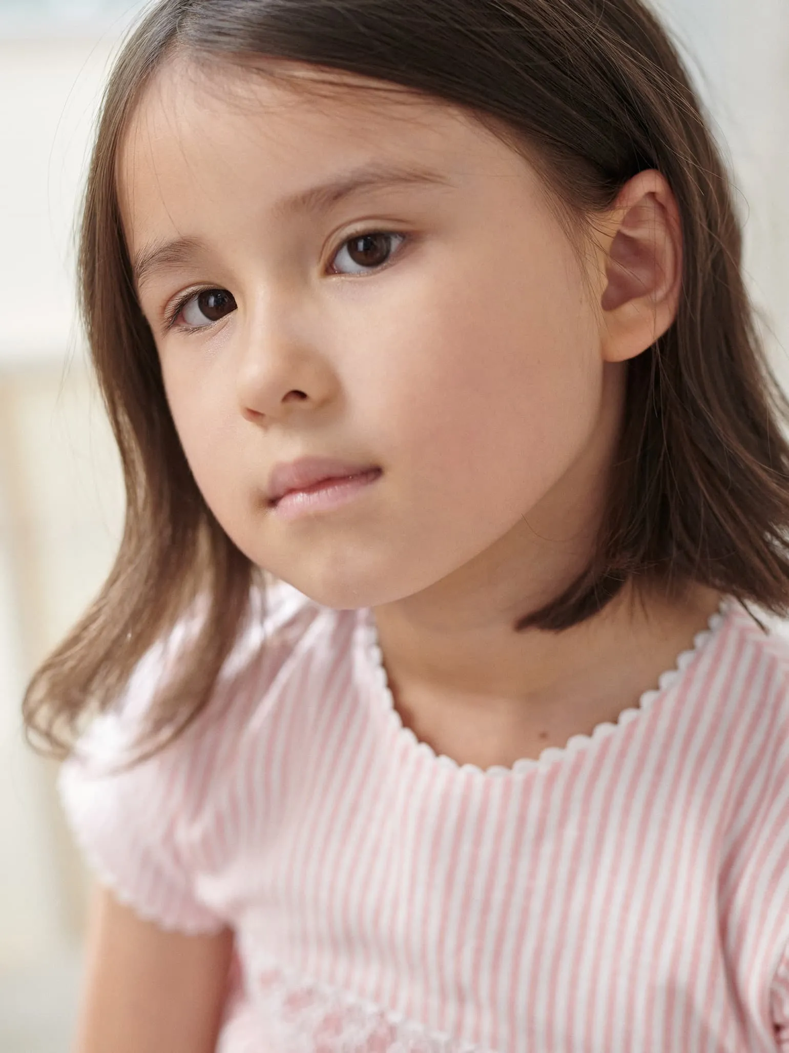 Pink Stripe Ava Girl Hand-Smocked Dress