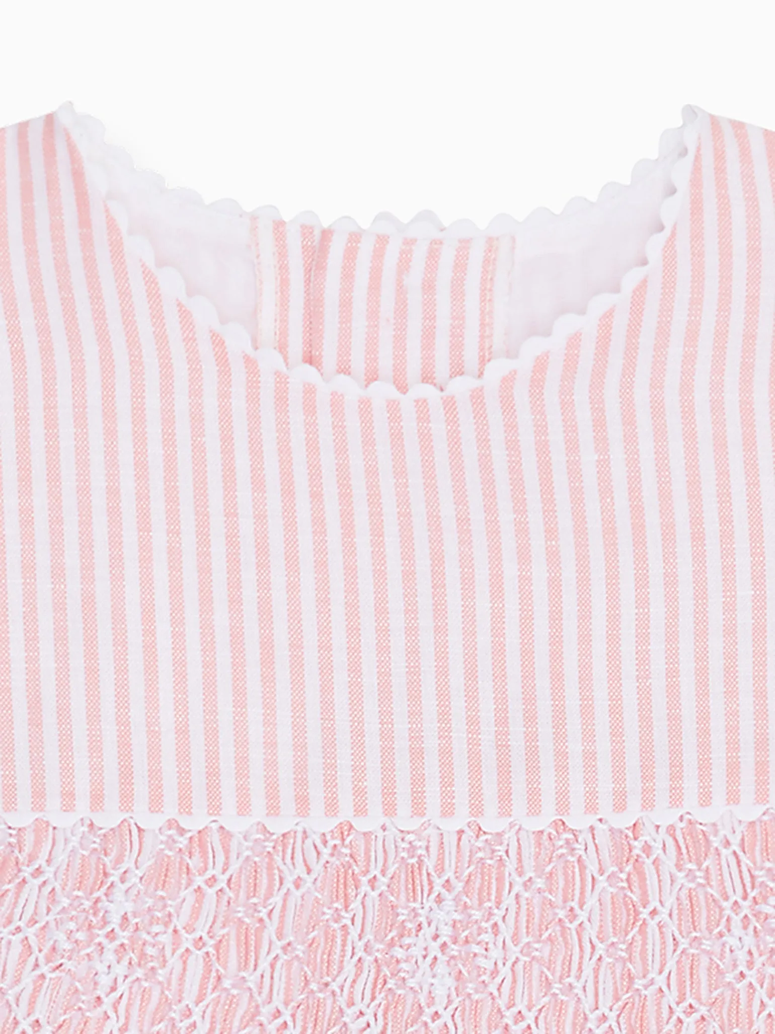 Pink Stripe Ava Girl Hand-Smocked Dress