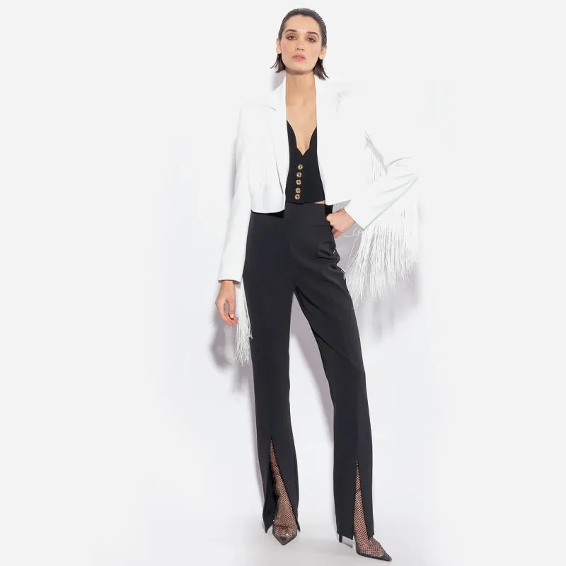 Pinko Pantalone Zannone Con Spacco Nero