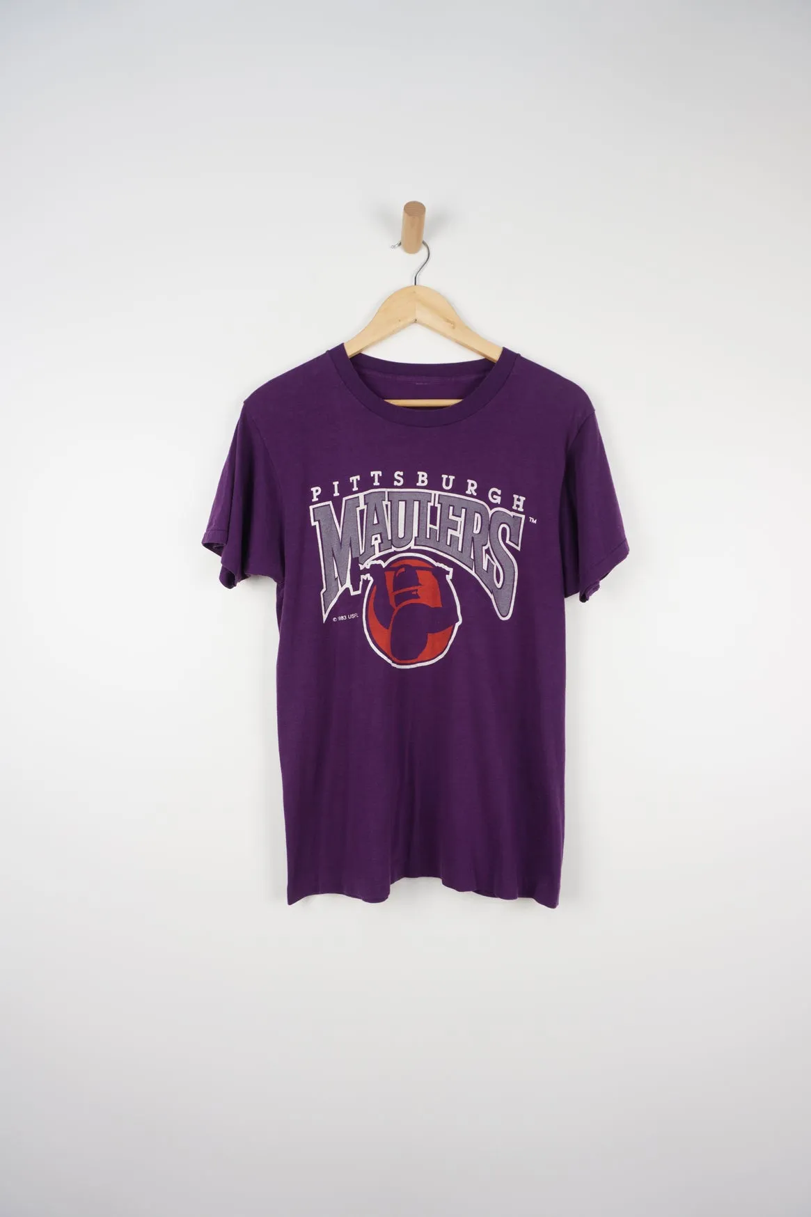 Pittsburgh Maulers Football Graphic Purple T-Shirt