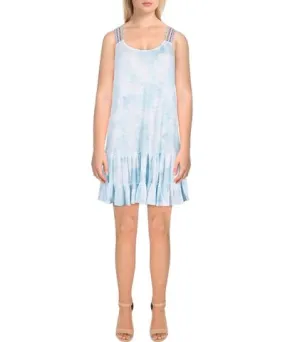 Pitusa Womens Tie-Dye Mini Slip Dress