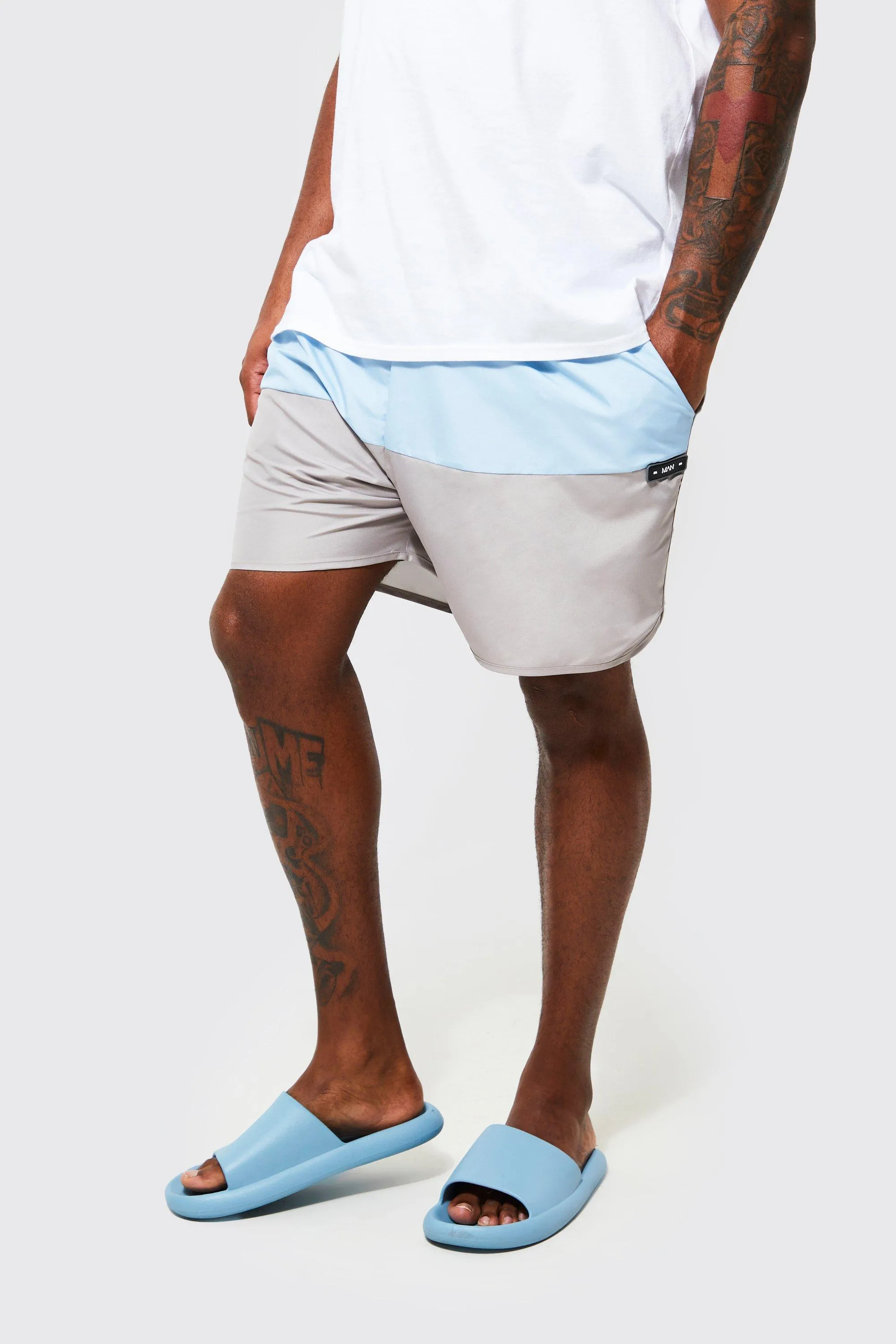 Plus Colour Block Swim Short