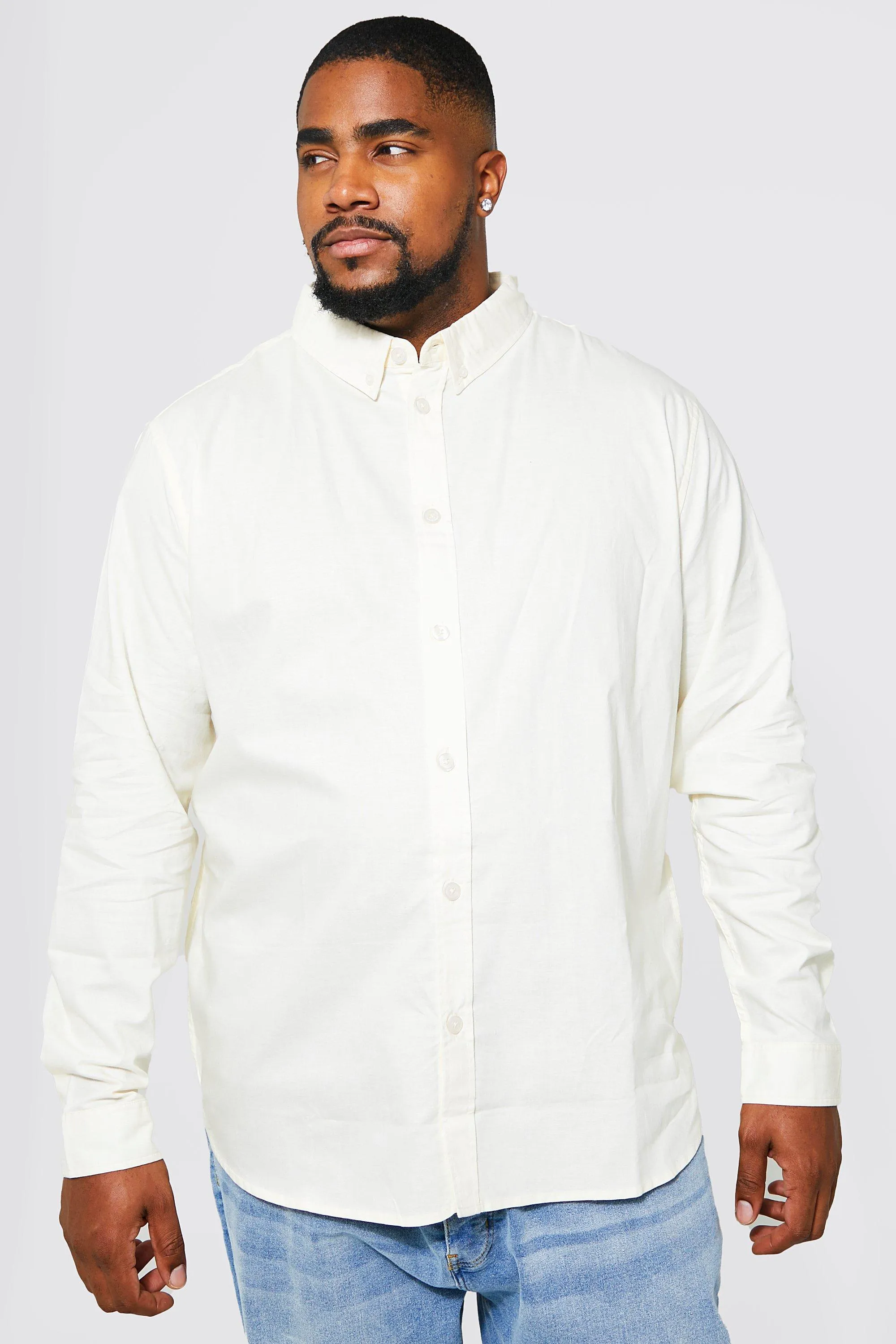 Plus Long Sleeve Oxford Shirt