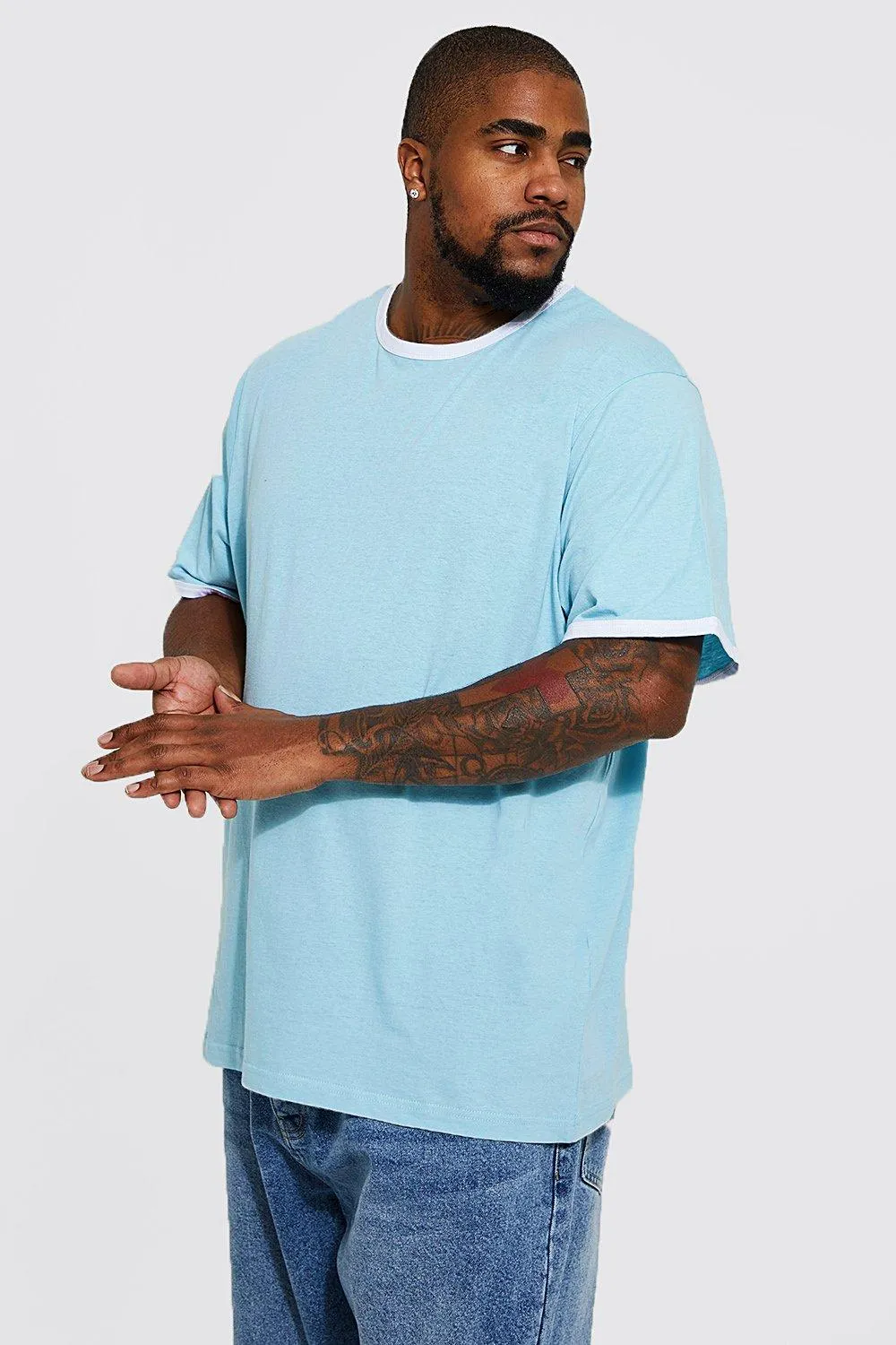 Plus Ringer Detail T-shirt