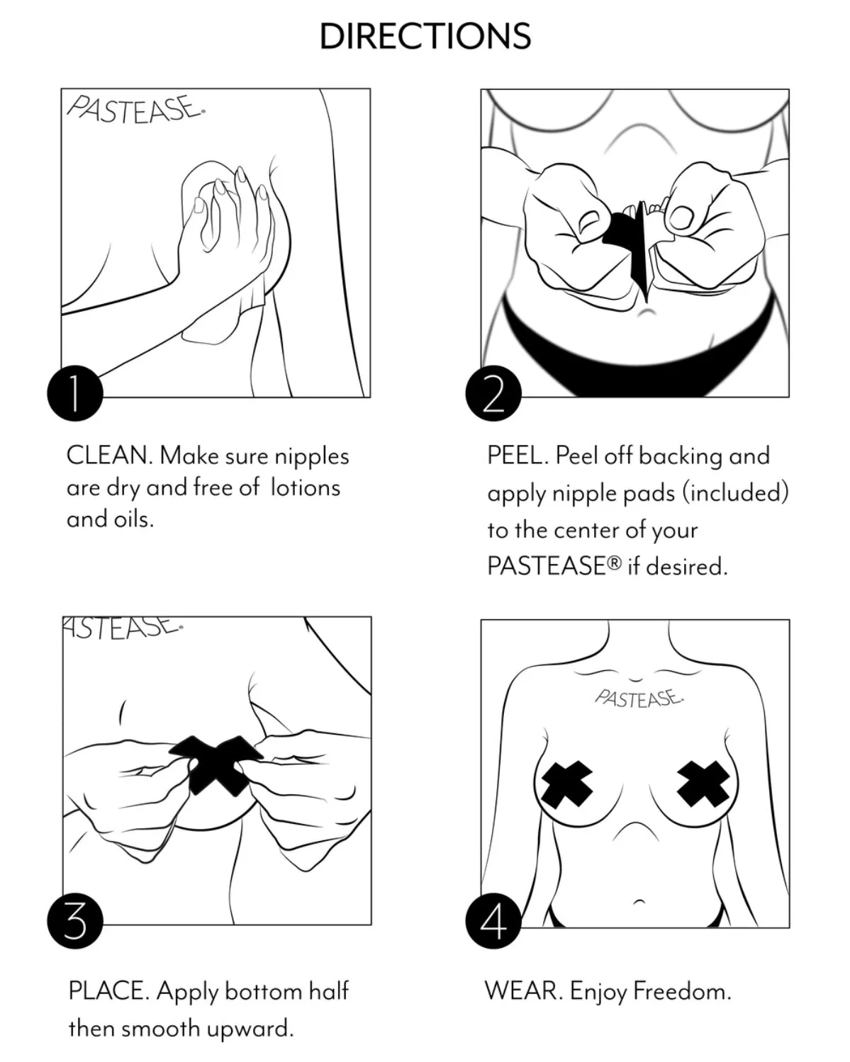 Plus X: Matte Cross Nipple Pasties