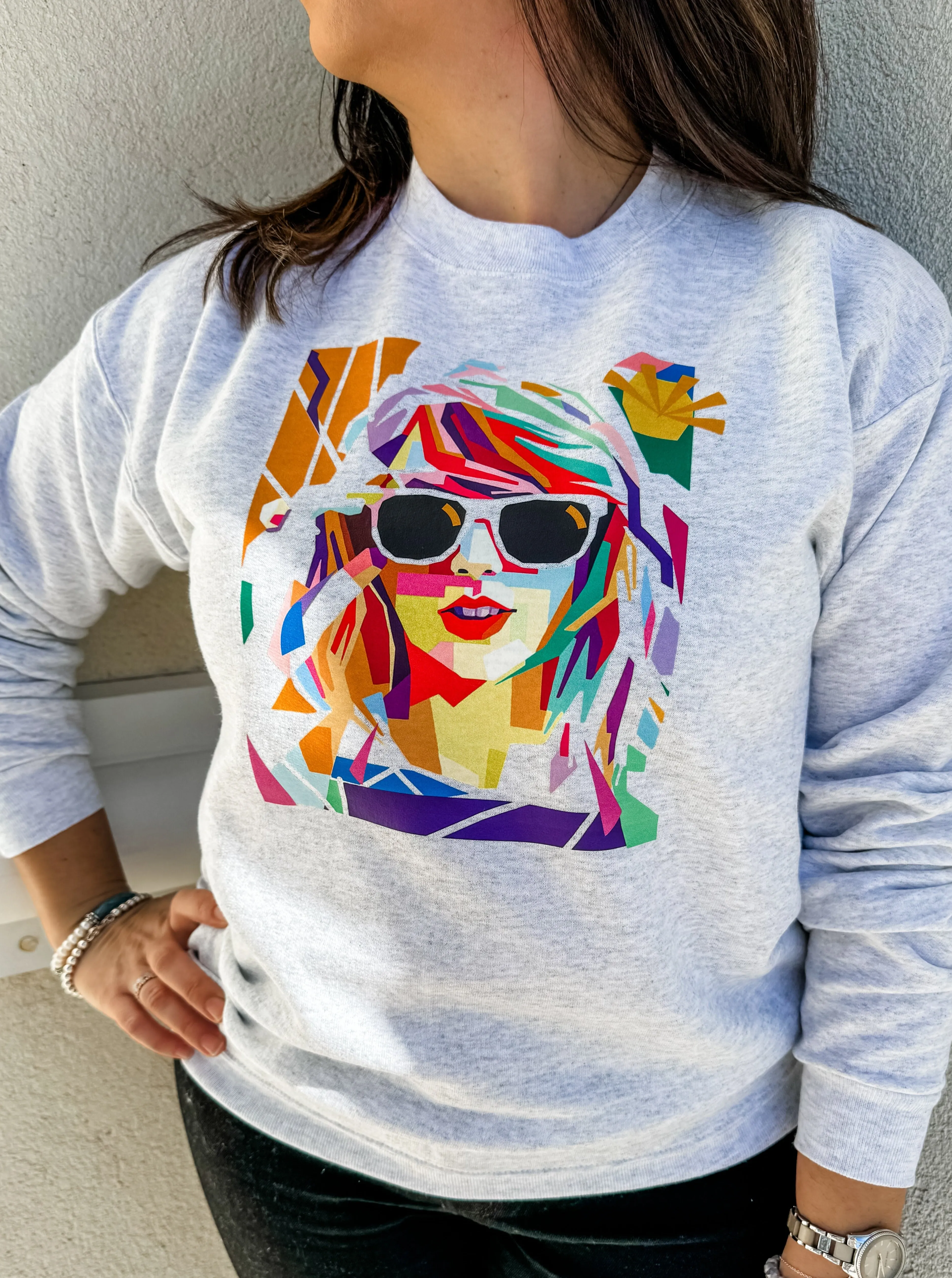 Pop Art Taylor with Sunglasses Sweatshirt