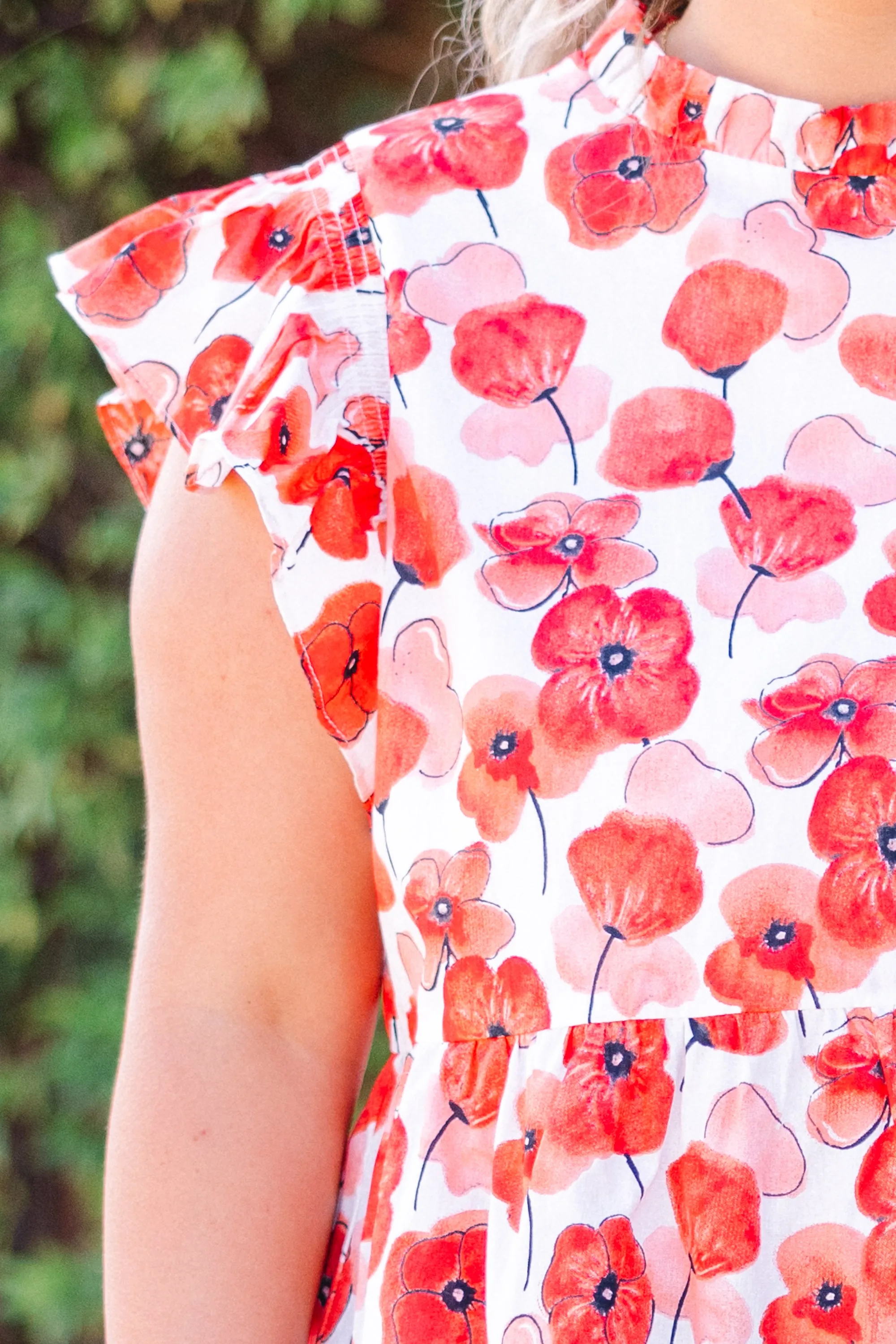 Poppy Pickin Top, Red