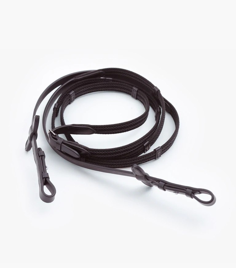 Premier Equine Domenico Web & Rubber Grip Reins | Elite Saddlery