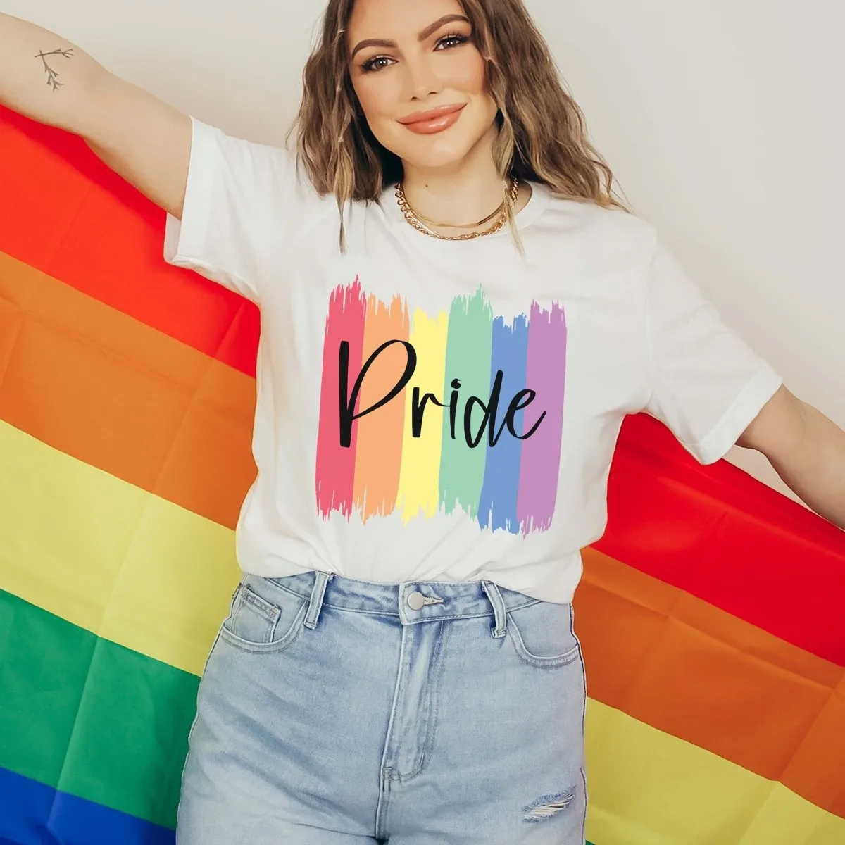 Pride Paint Strokes Graphic Tee