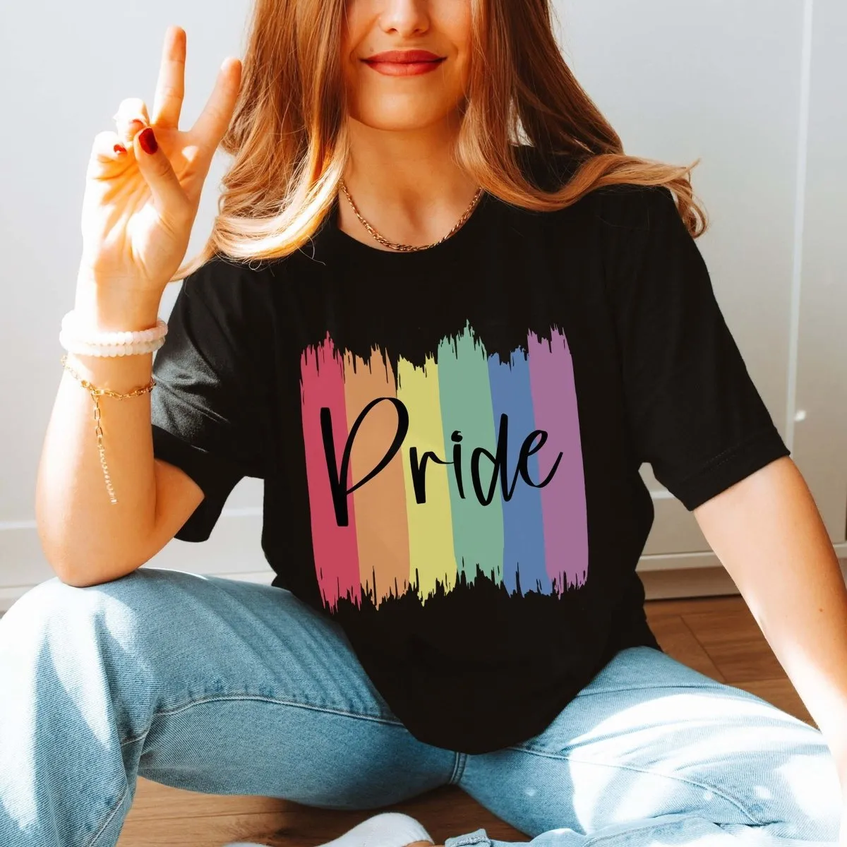 Pride Paint Strokes Graphic Tee