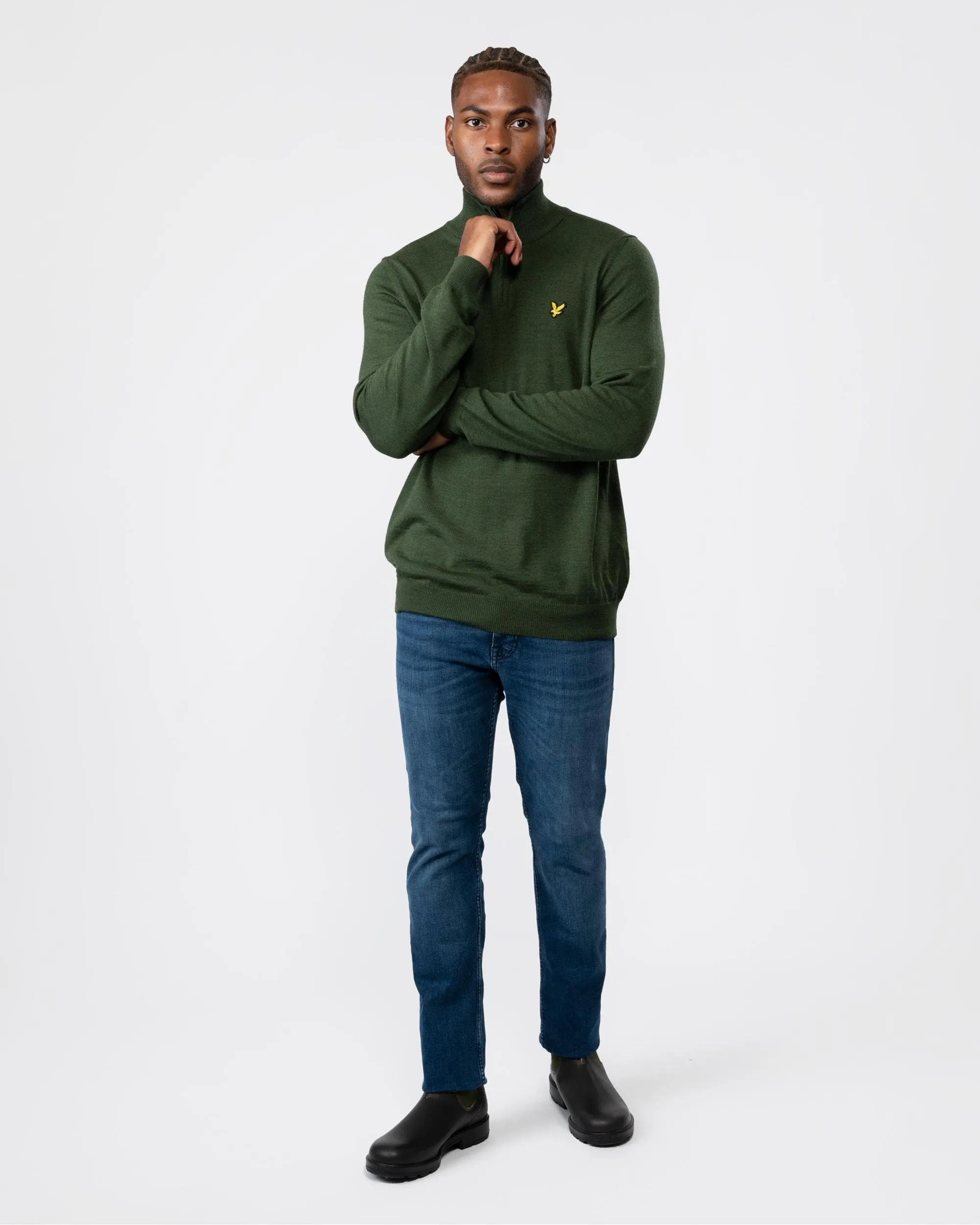 Quarter-Zip Mens Merino Jumper