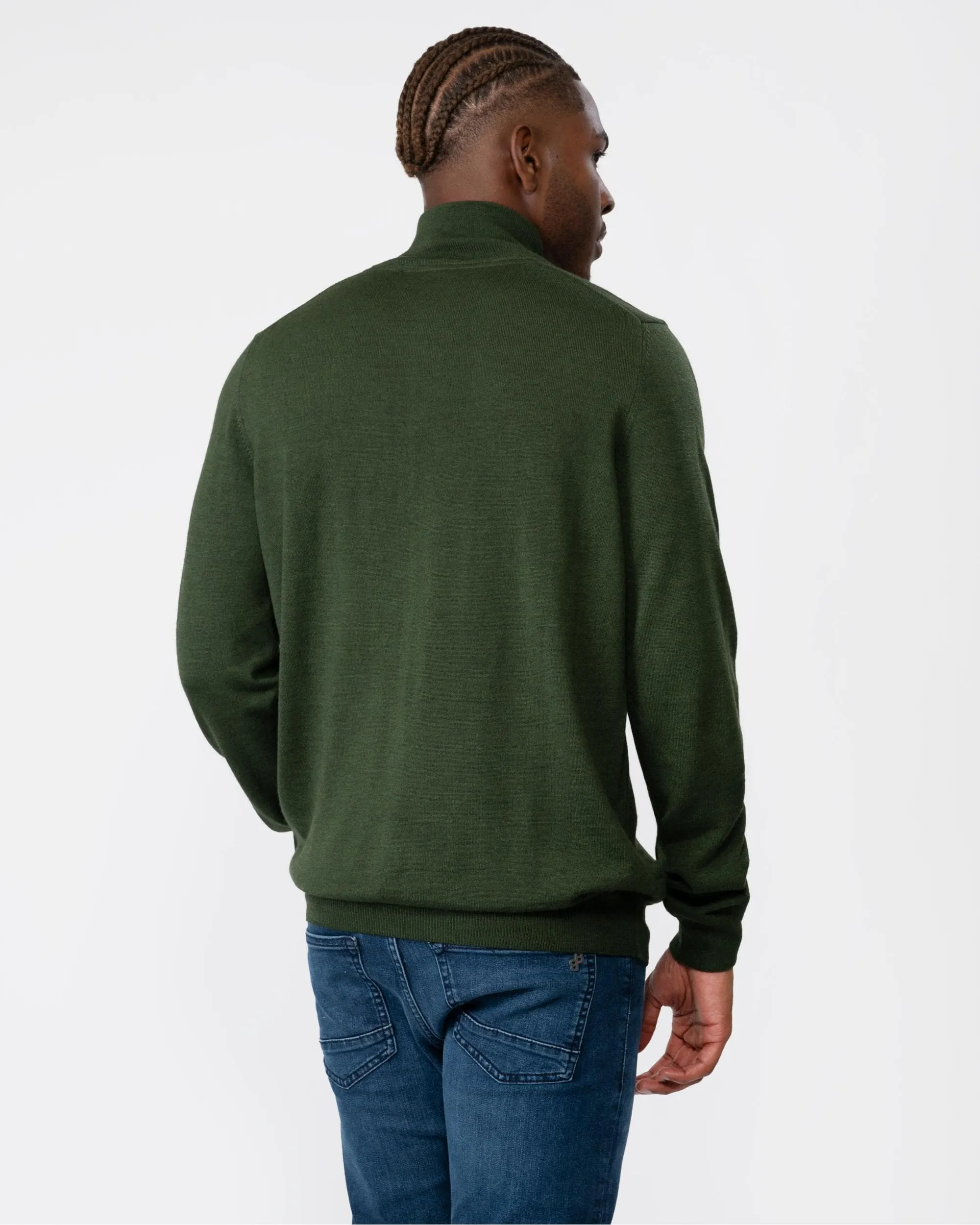 Quarter-Zip Mens Merino Jumper