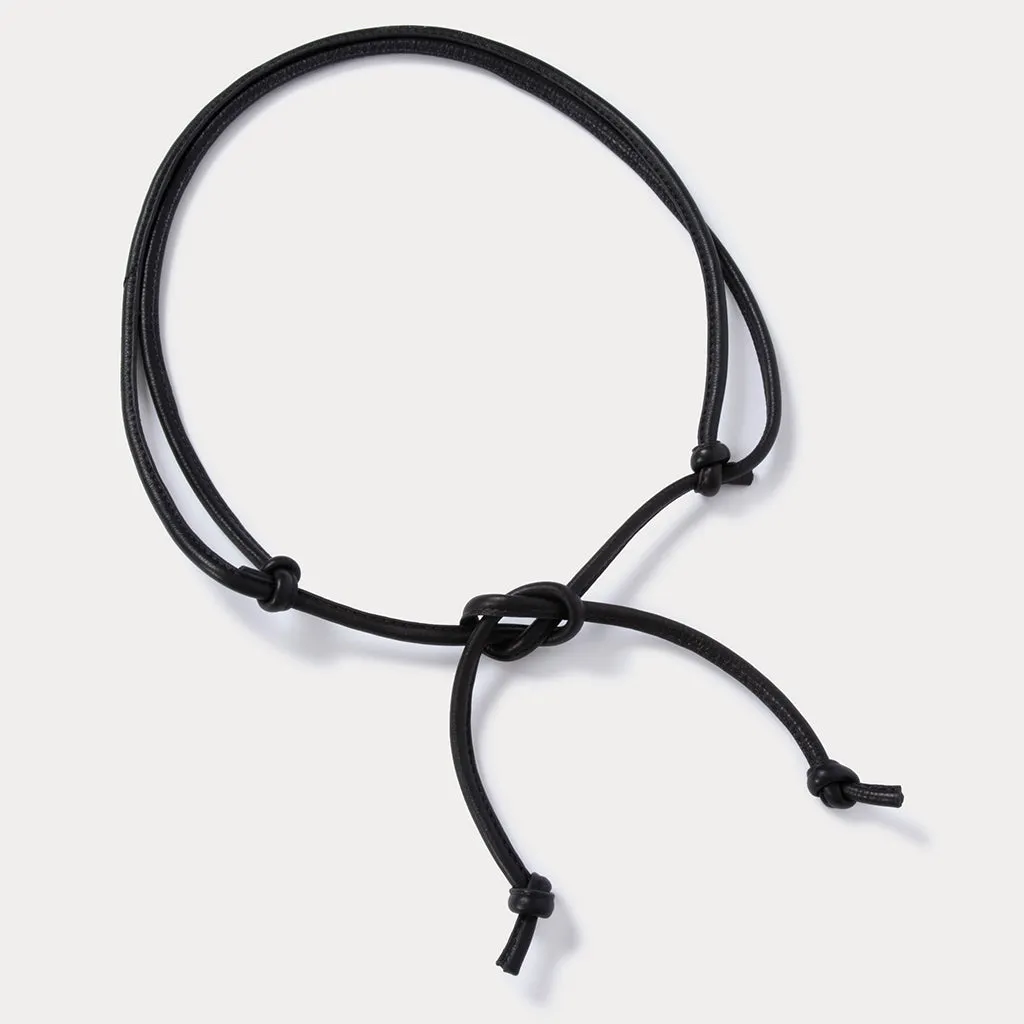 Rachel Comey Woman Skinny Tubular Tie Belt Black