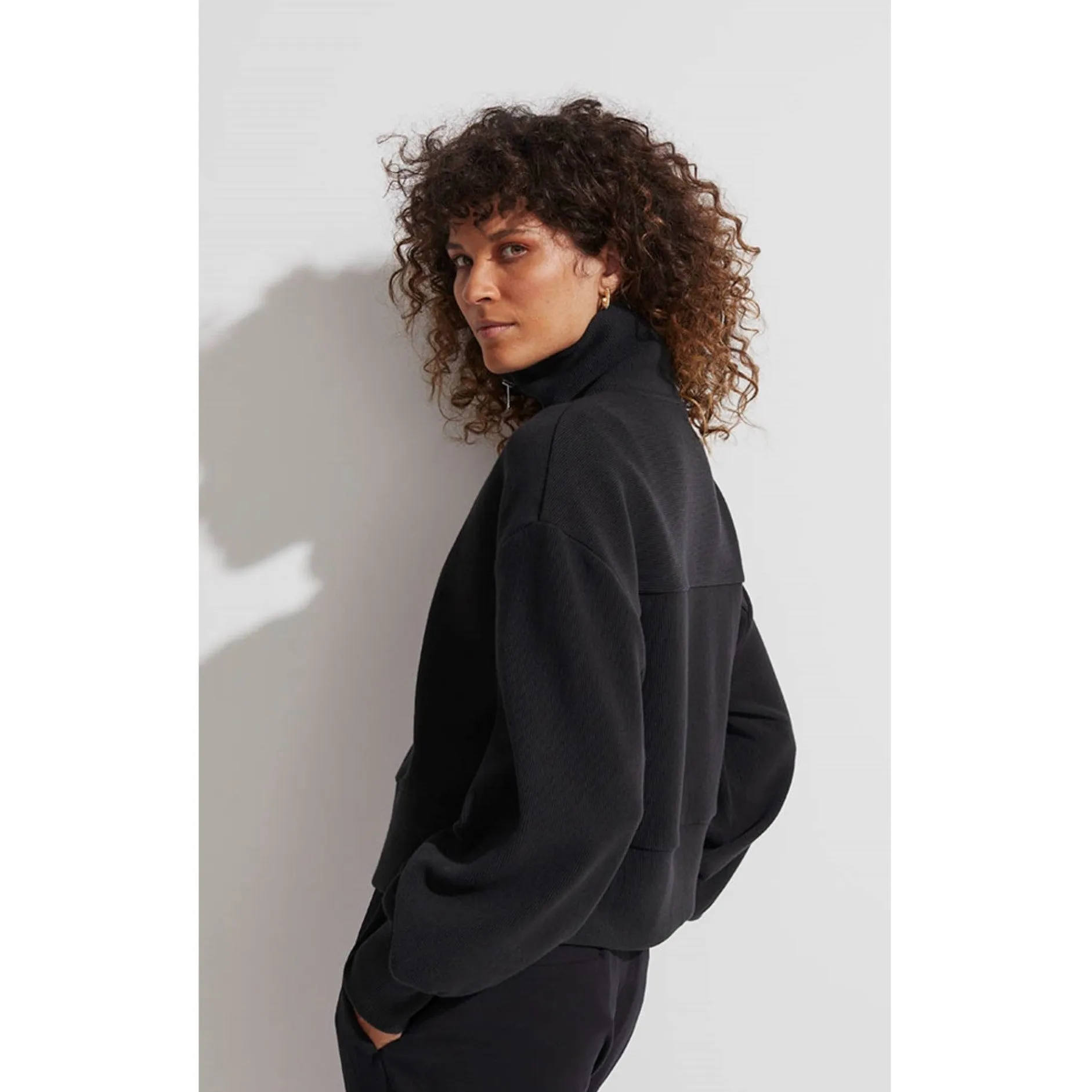 Ramona Half Zip - Black