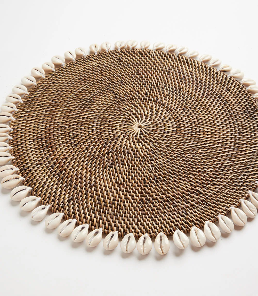 Rattan Seashell Placemat