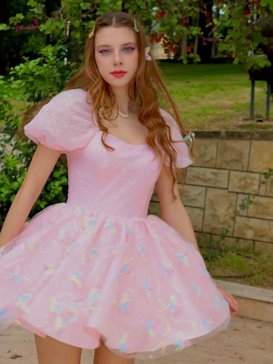 Reorah Couture | Fairytale Dress, Aurora Dress, Mini Pink Dress