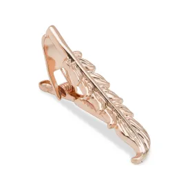 Rose Gold Feather Quill Tie Bar