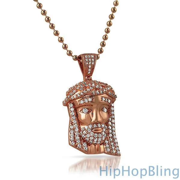 Rose Micro Jesus Piece Pendant