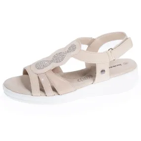 Sandales Femme CONFORT PLUS dessus strass Beige