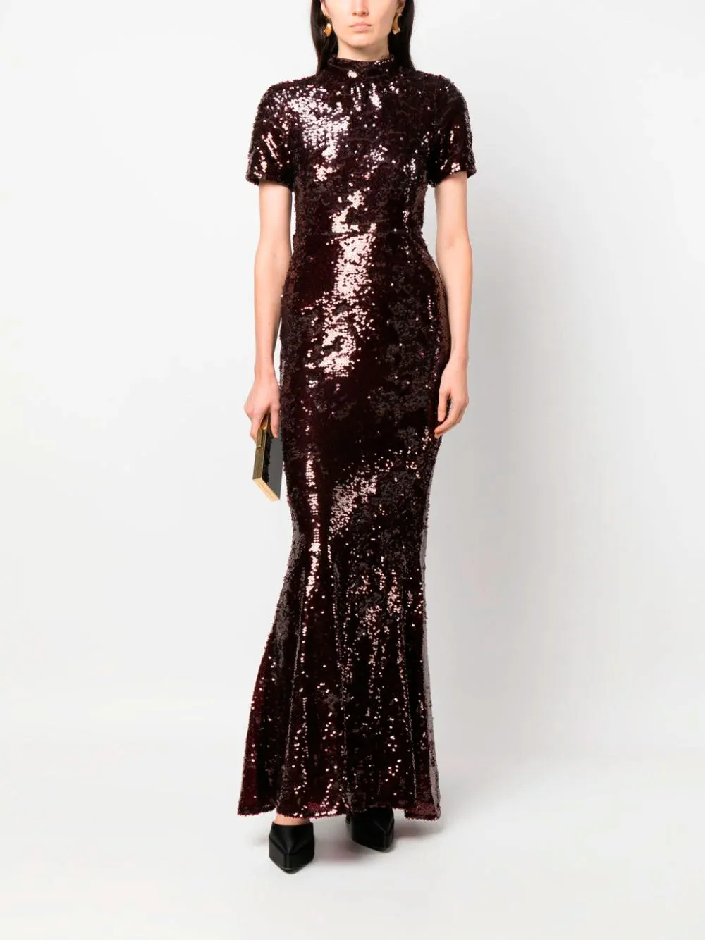 Sequin-embellished maxi dress