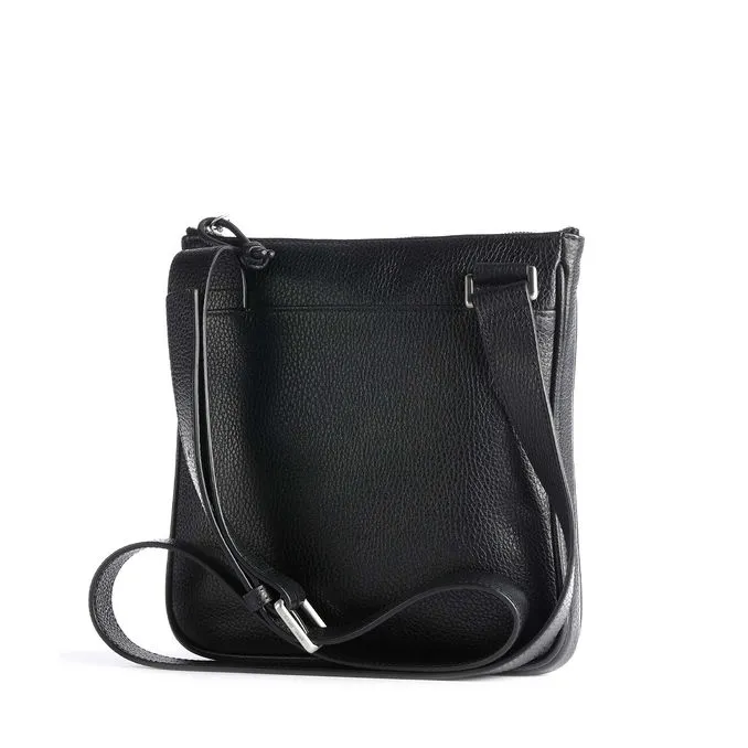  SHOULDER STRAP IN EMBOSSED LEATHER Man Black