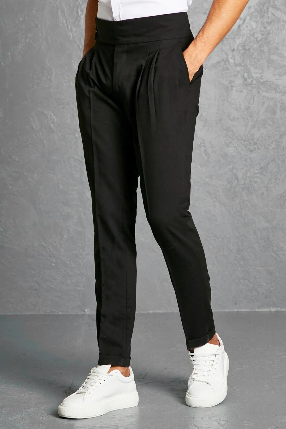 Skinny Double Waistband  Tailored Trouser