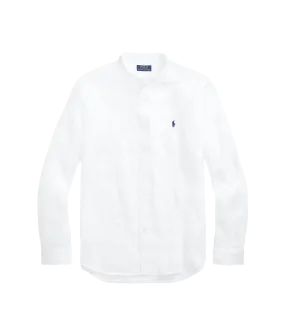 Slim Fit Linen Shirt - White