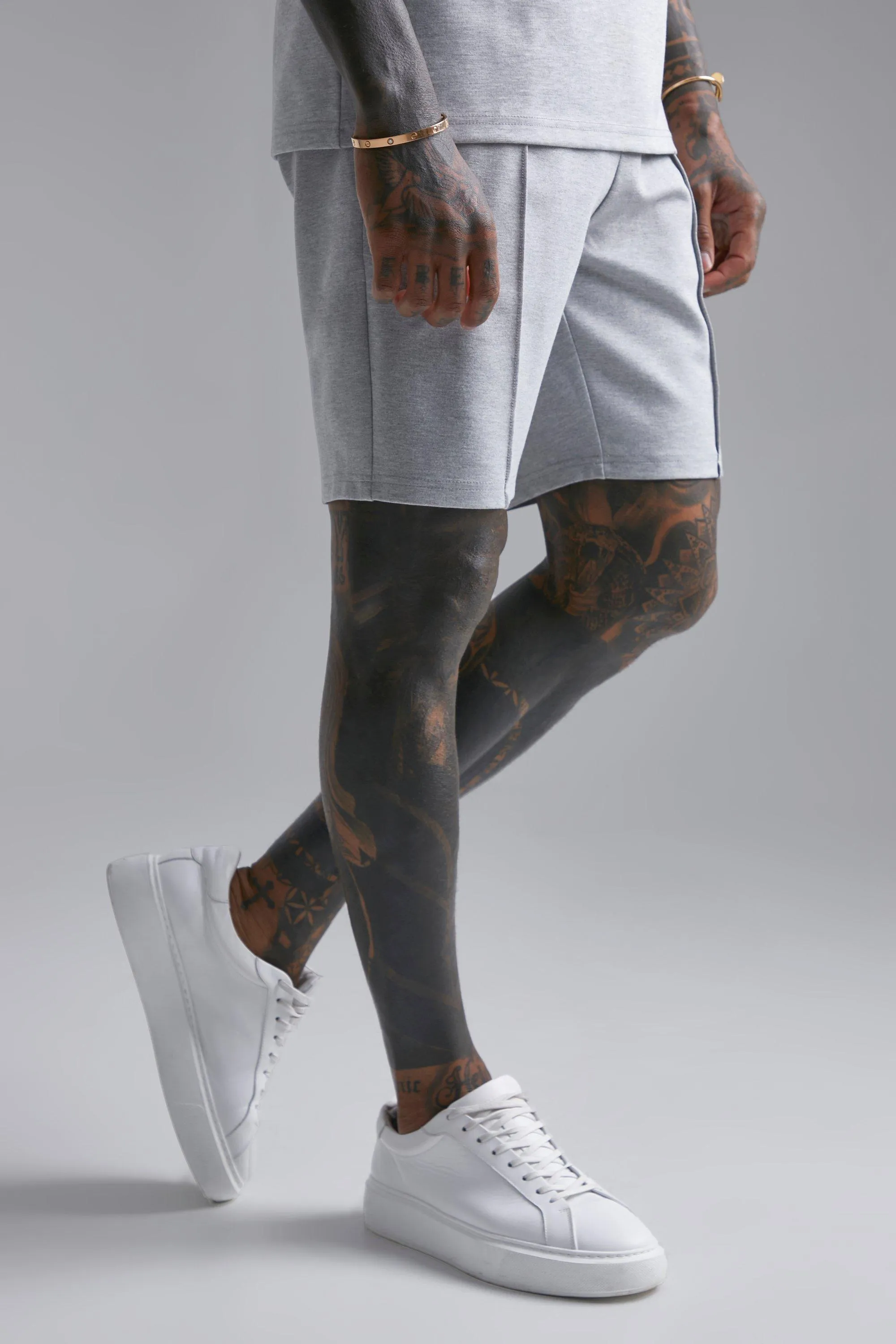 Slim Fit Mid Length Luxe Shorts