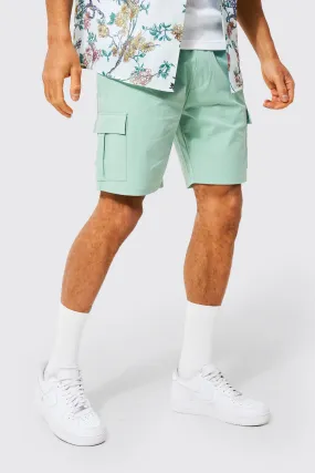 Slim Technical Stretch Cargo Shorts