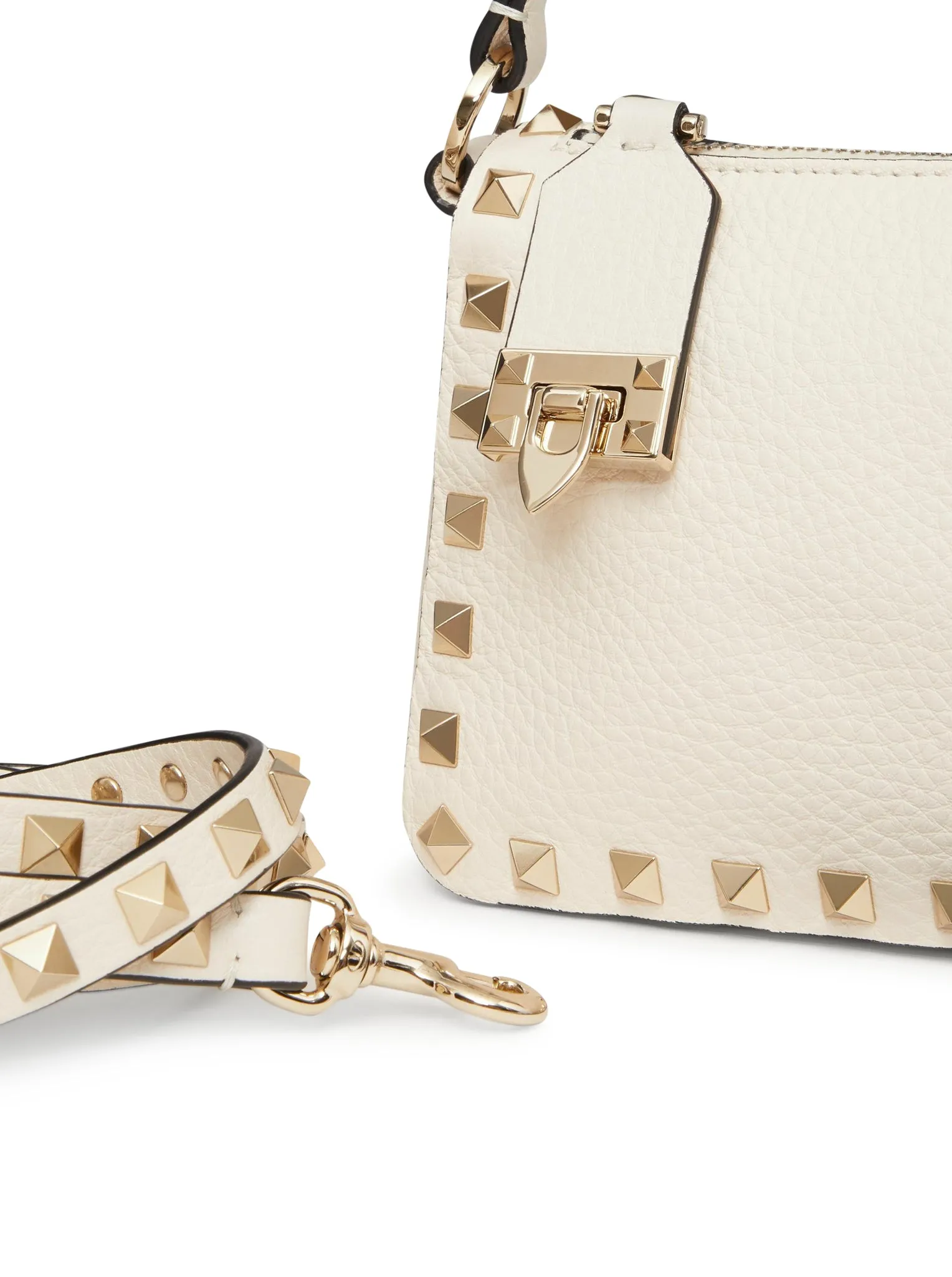 SMALL ROCKSTUD SHOULDER BAG IN GRENADE CALFSKIN