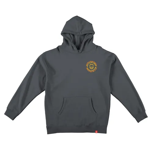 SPITFIRE TORCHED SCRIPT HOODIE - CHARCOAL