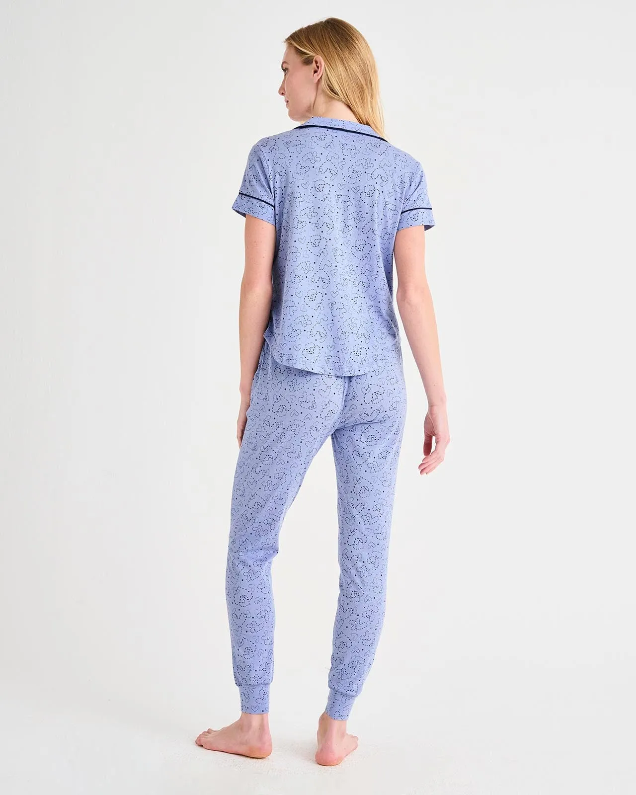 Stay Home Notch Collar Jogger Set