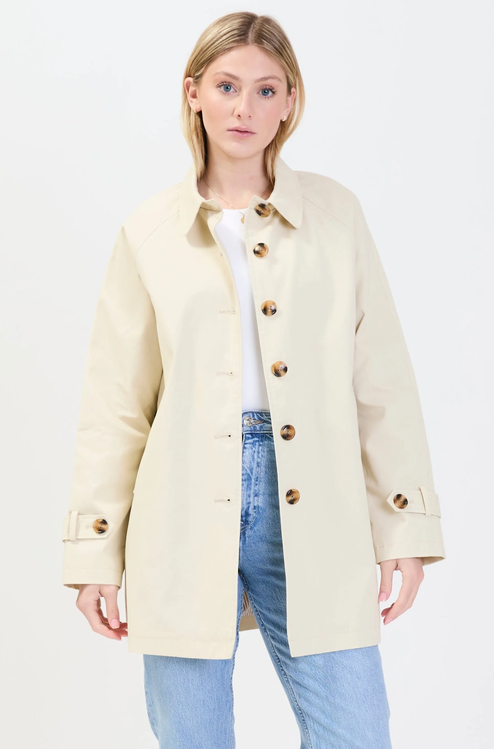 STEPHANIE | Classic trench with striped lining || STEPHANIE | Trench classique avec interieur ligne