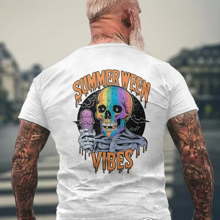 Summerween Halloween Summer Party Costume Summerween Men's T-shirt Back Print