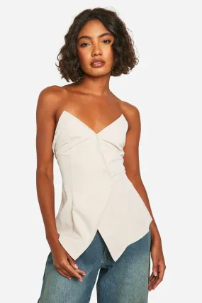 Tall Asymmetric Bandeau Corset Top