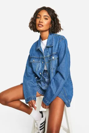 Tall Denim Blue Oversized Jacket