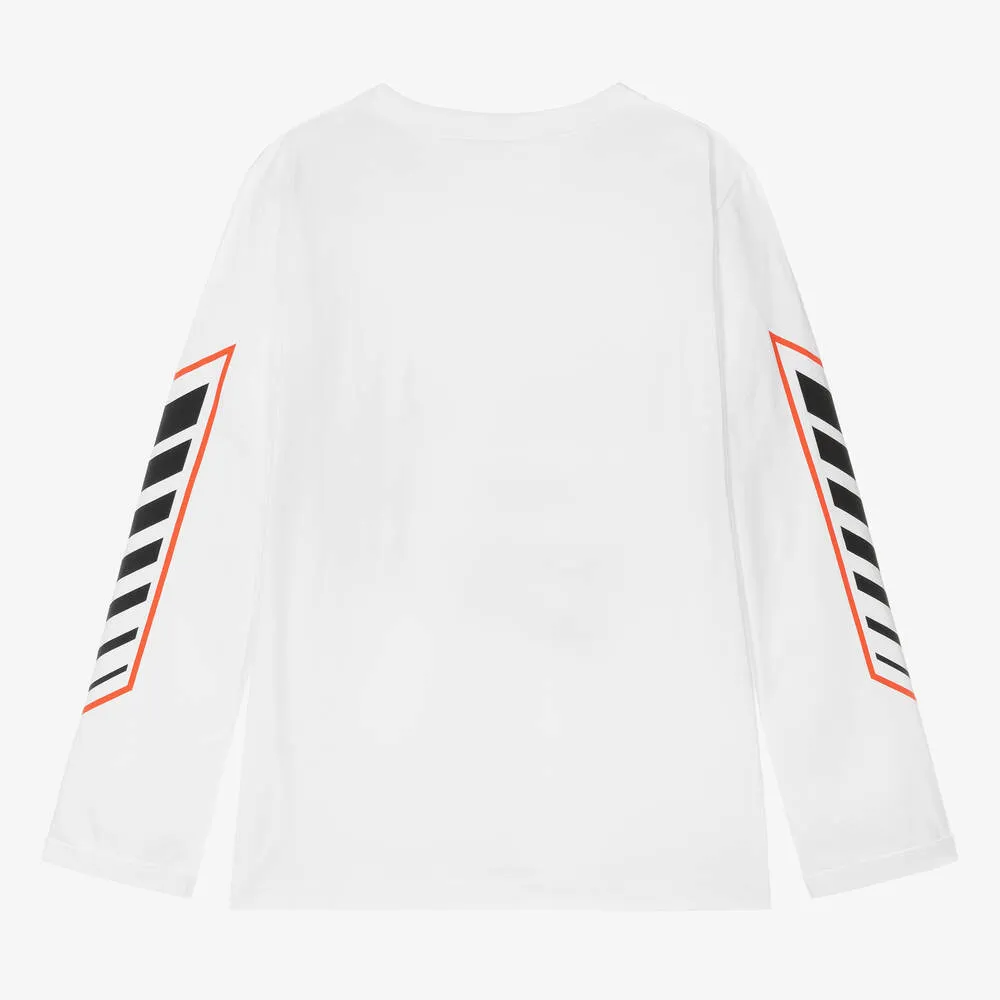 Teen Boys White Graphic Top