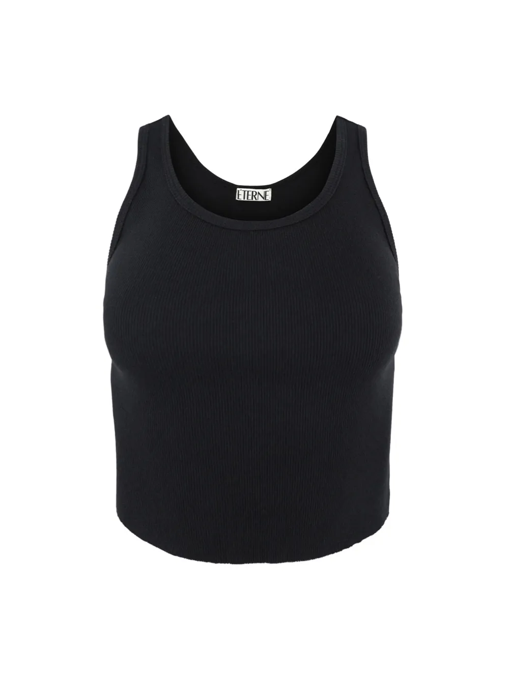 terne Cropped Scoop Neck Tank in Black