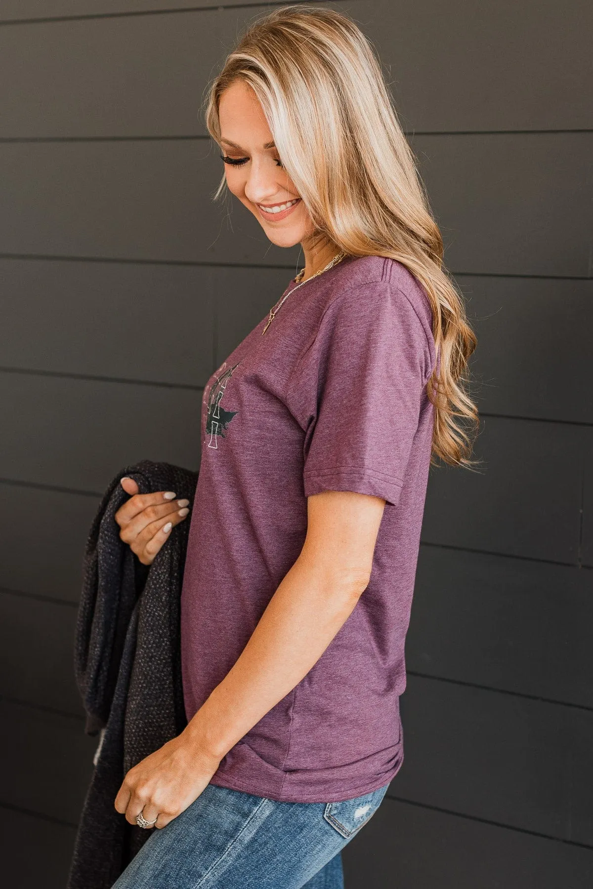 Thankful Graphic Tee- Maroon