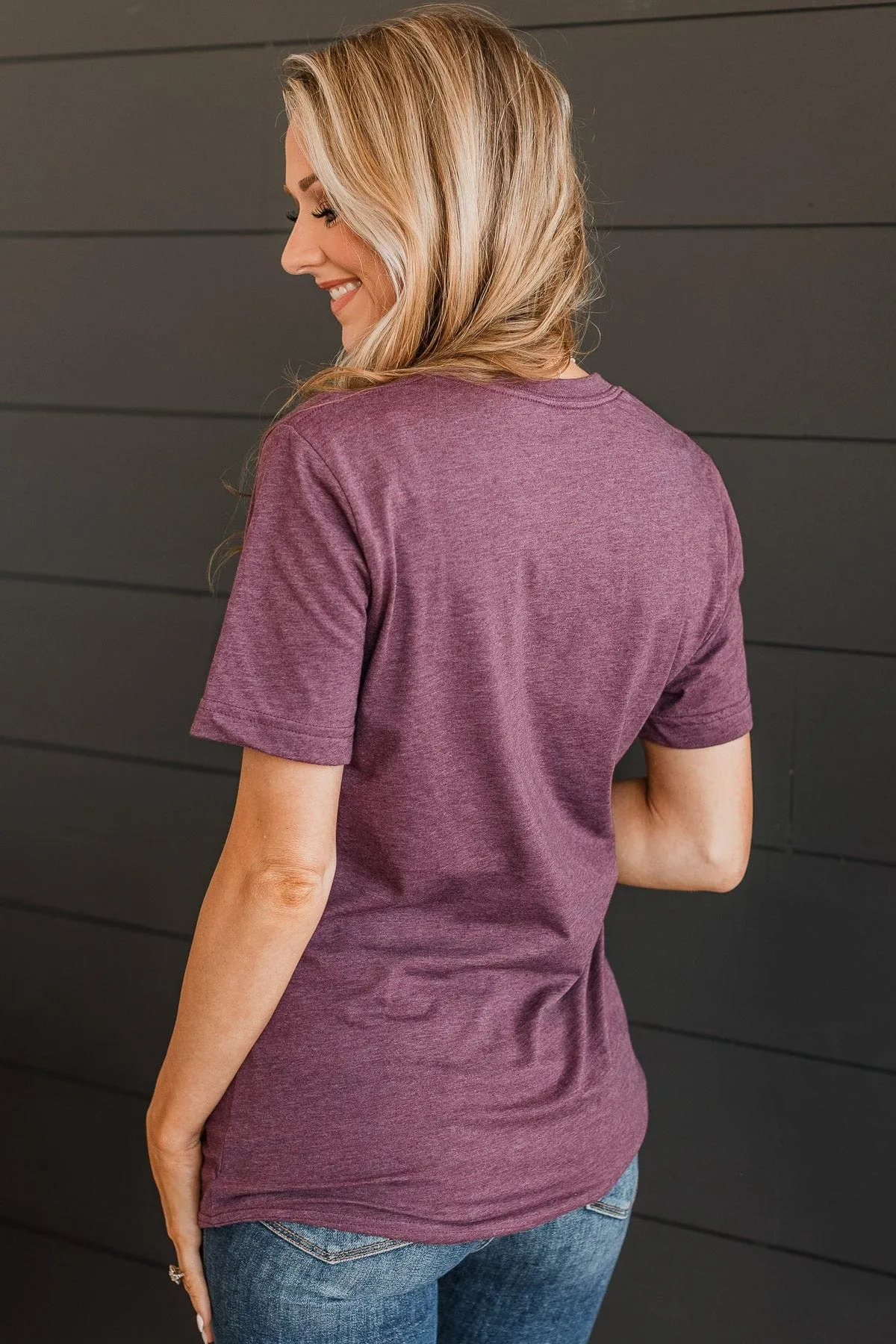 Thankful Graphic Tee- Maroon