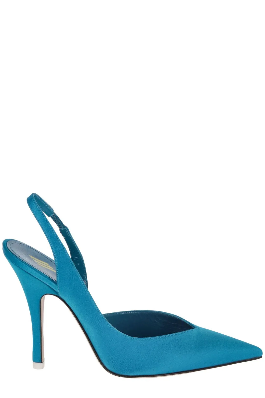 The Attico Satin-Effect Slingback Pumps