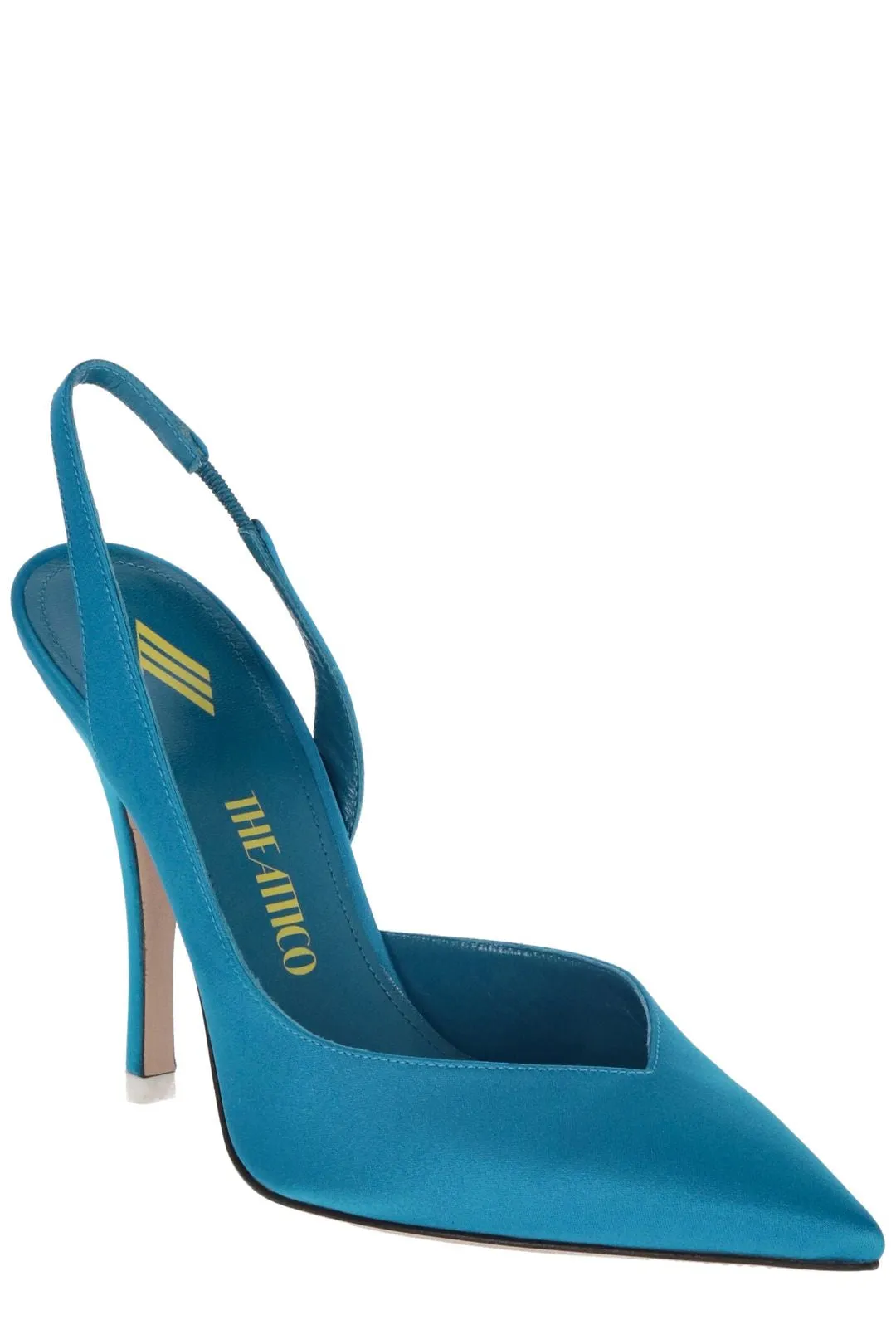 The Attico Satin-Effect Slingback Pumps