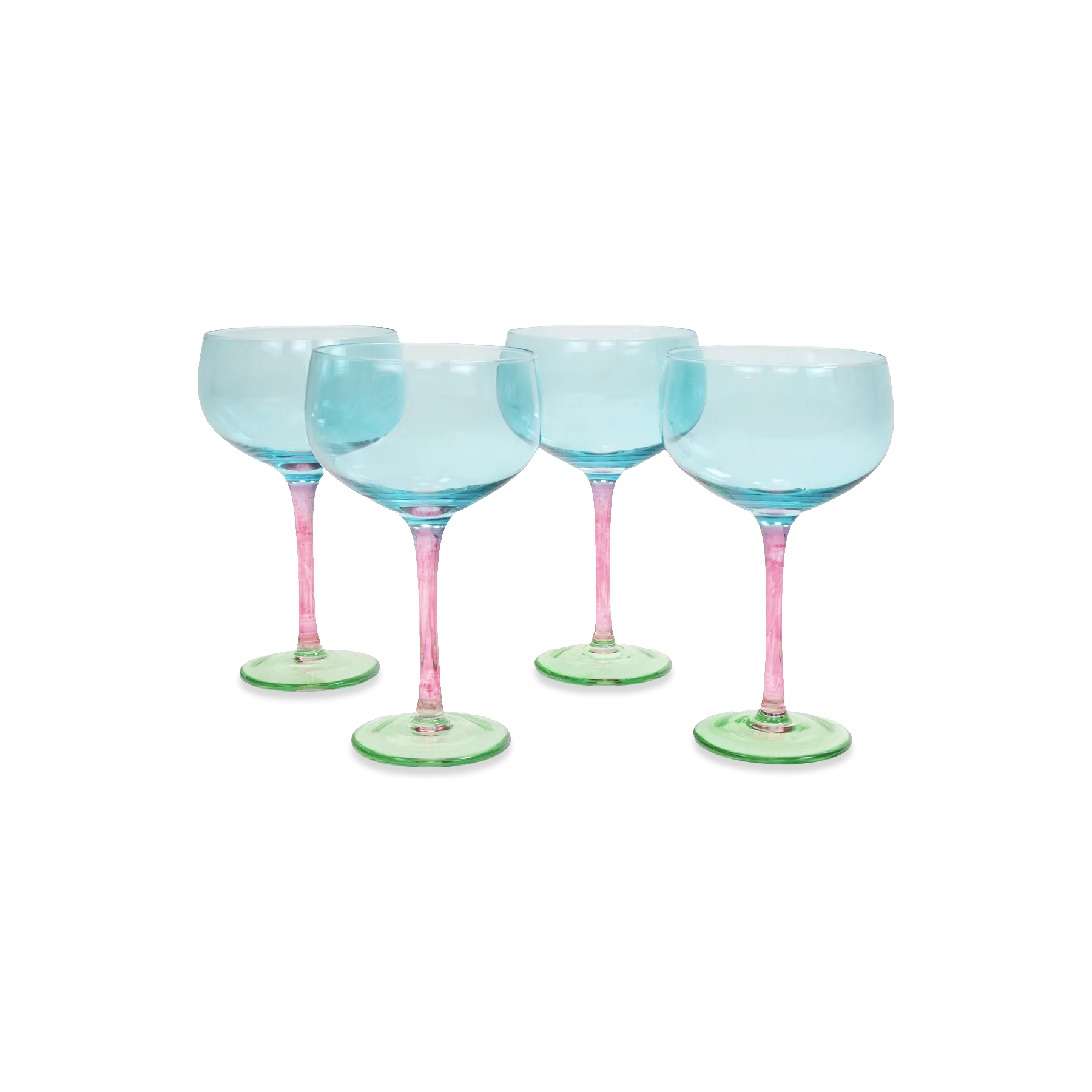 The Trio Coupe, Set of 4 - Sky / Glass