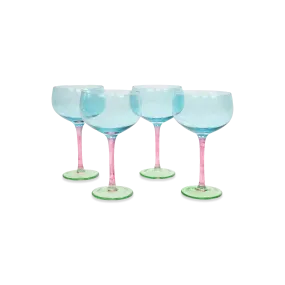 The Trio Coupe, Set of 4 - Sky / Glass