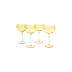 The Trio Coupe, Set of 4 - Sunshine / Glass