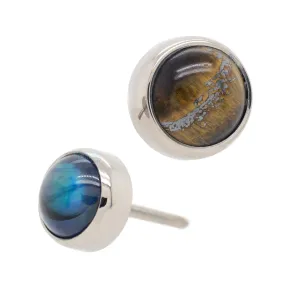 threadless: Bezel-Set Round Natural Stone Cabochon End