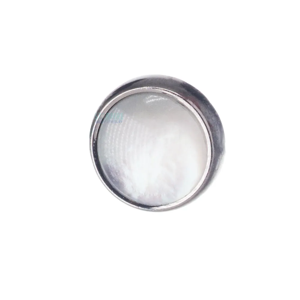 threadless: Bezel-Set Round Natural Stone Cabochon End