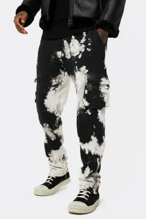 Tie Dye Cargo Jogger | boohooMAN UK