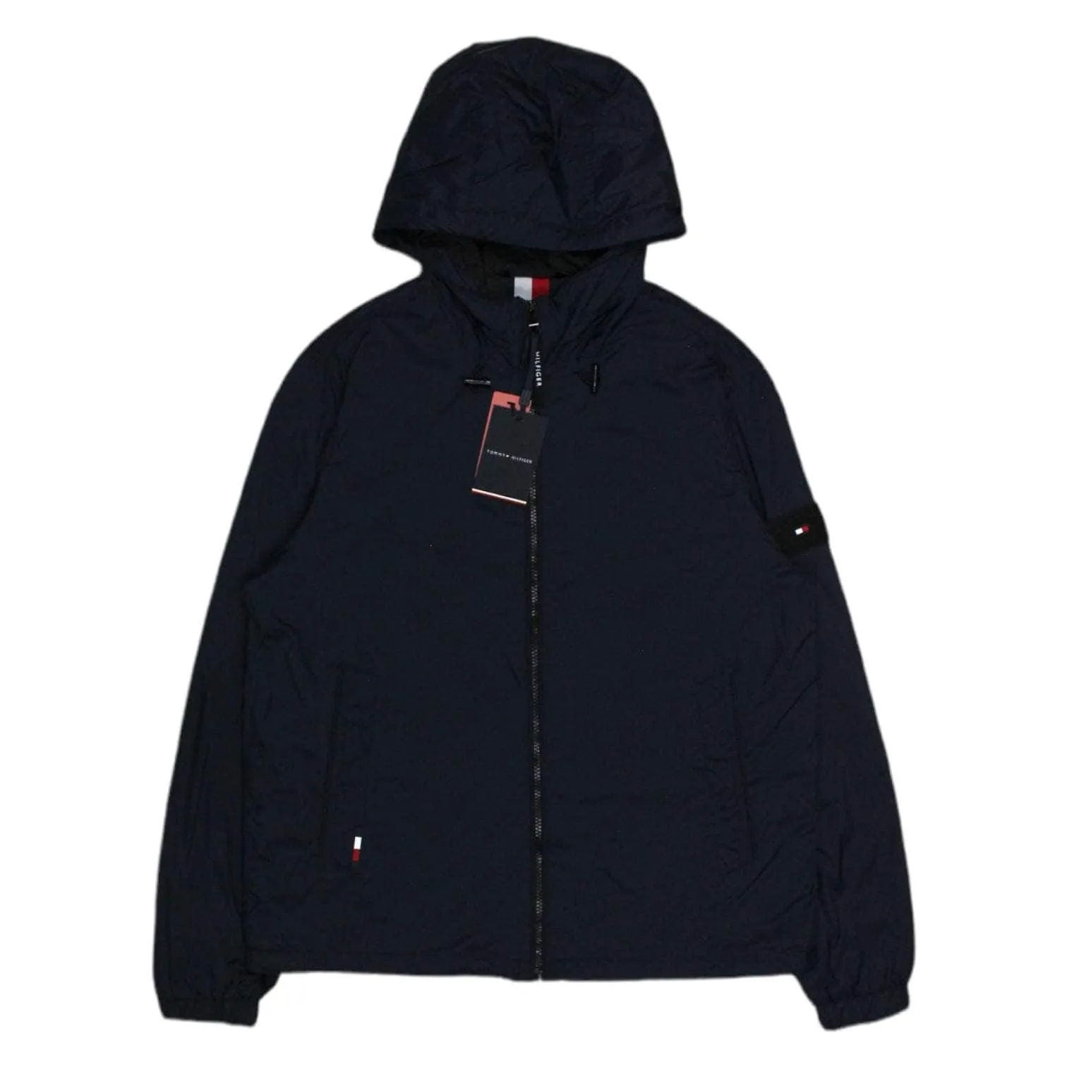 Tommy Hilfiger Blue Hooded Windbreaker Jacket